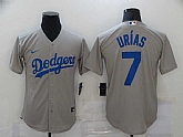 Dodgers 7 Julio Urias Gray 2020 Nike Cool Base Jersey,baseball caps,new era cap wholesale,wholesale hats